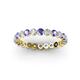 2 - Valerie 3.00 mm Tanzanite and Forever One Moissanite Eternity Band 