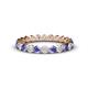 1 - Valerie 3.00 mm Tanzanite and Forever One Moissanite Eternity Band 