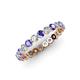 3 - Valerie 3.00 mm Tanzanite and Forever One Moissanite Eternity Band 