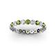 2 - Valerie 3.00 mm Peridot and Forever One Moissanite Eternity Band 