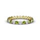 1 - Valerie 3.00 mm Peridot and Forever One Moissanite Eternity Band 