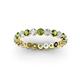 2 - Valerie 3.00 mm Peridot and Forever One Moissanite Eternity Band 