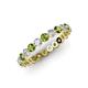 3 - Valerie 3.00 mm Peridot and Forever One Moissanite Eternity Band 