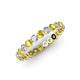 3 - Valerie 3.00 mm Yellow Sapphire and Forever One Moissanite Eternity Band 