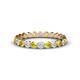 1 - Valerie 3.00 mm Yellow Sapphire and Forever One Moissanite Eternity Band 