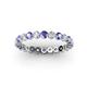 2 - Valerie 3.00 mm Tanzanite and Forever One Moissanite Eternity Band 