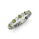3 - Valerie 3.00 mm Peridot and Forever One Moissanite Eternity Band 