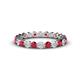 1 - Valerie 3.00 mm Ruby and Forever One Moissanite Eternity Band 