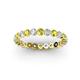 2 - Valerie 3.00 mm Yellow Diamond and Forever One Moissanite Eternity Band 