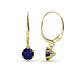 1 - Calla Blue Sapphire (5mm) Solitaire Dangling Earrings 