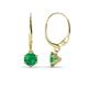 1 - Calla Emerald (5mm) Solitaire Dangling Earrings 