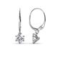 1 - Calla White Sapphire (5mm) Solitaire Dangling Earrings 