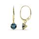 1 - Calla Blue Diamond (5mm) Solitaire Dangling Earrings 