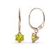 1 - Calla Yellow Diamond (5mm) Solitaire Dangling Earrings 