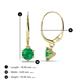 2 - Calla Emerald (5mm) Solitaire Dangling Earrings 