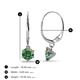 2 - Calla Lab Created Alexandrite (5mm) Solitaire Dangling Earrings 