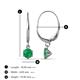 2 - Calla Emerald (4mm) Solitaire Dangling Earrings 