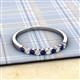 2 - Clara 2.40 mm Blue Sapphire and Diamond 10 Stone Wedding Band 
