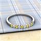 2 - Clara 2.40 mm Yellow Sapphire and Diamond 10 Stone Wedding Band 