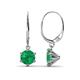 1 - Calla Emerald (6mm) Solitaire Dangling Earrings 