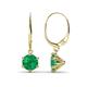 1 - Calla Emerald (6mm) Solitaire Dangling Earrings 
