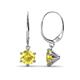 1 - Calla Yellow Sapphire (6mm) Solitaire Dangling Earrings 