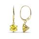 1 - Calla Yellow Sapphire (6mm) Solitaire Dangling Earrings 