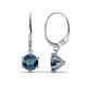 1 - Calla Blue Diamond (6.5mm) Solitaire Dangling Earrings 