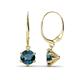 1 - Calla Blue Diamond (6.5mm) Solitaire Dangling Earrings 