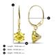 2 - Calla Yellow Sapphire (6mm) Solitaire Dangling Earrings 