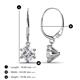 2 - Calla White Sapphire (6mm) Solitaire Dangling Earrings 