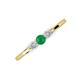 3 - Shirley 4.00 mm Round Emerald and Lab Grown Diamond Three Stone Engagement Ring 