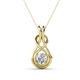 1 - Amanda 5.00 mm Round Lab Grown Diamond Solitaire Infinity Love Knot Pendant Necklace 