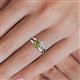 5 - Ria 4.00 mm Round Peridot and Lab Grown Diamond Split Shank 2 Stone Engagement Ring 