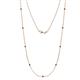 1 - Adia (9 Stn/2mm) Blue Sapphire on Cable Necklace 