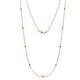 1 - Adia (9 Stn/2mm) Pink Sapphire on Cable Necklace 