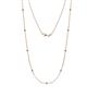 1 - Adia (9 Stn/2mm) Blue Topaz on Cable Necklace 