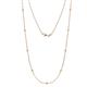 1 - Adia (9 Stn/2mm) Yellow Sapphire on Cable Necklace 