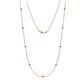 1 - Adia (9 Stn/2mm) Smoky Quartz on Cable Necklace 