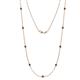 1 - Adia (9 Stn/2.3mm) Blue Sapphire on Cable Necklace 