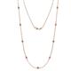 1 - Adia (9 Stn/2.3mm) Pink Sapphire on Cable Necklace 