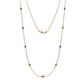 1 - Adia (9 Stn/2.3mm) Green Garnet on Cable Necklace 