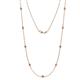 1 - Adia (9 Stn/2.3mm) Pink Tourmaline on Cable Necklace 