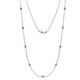 1 - Adia (9 Stn/2.3mm) Blue Topaz on Cable Necklace 