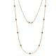 1 - Adia (9 Stn/2.3mm) Smoky Quartz on Cable Necklace 