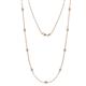 1 - Adia (9 Stn/2.3mm) Diamond on Cable Necklace 