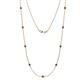 1 - Adia (9 Stn/2.7mm) Blue Sapphire on Cable Necklace 