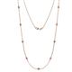 1 - Adia (9 Stn/2.7mm) Pink Sapphire on Cable Necklace 