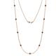 1 - Adia (9 Stn/2.7mm) Red Garnet on Cable Necklace 