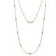 1 - Adia (9 Stn/2.7mm) Yellow Sapphire on Cable Necklace 